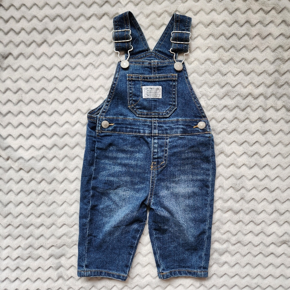 Levi's Baby 6m Denim Overall Bib Pants ECU